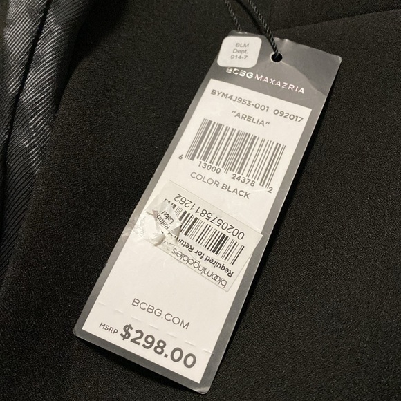 NWT BCBG Max Azria Black Arelia Faux Leather Jacket - Picture 6 of 8